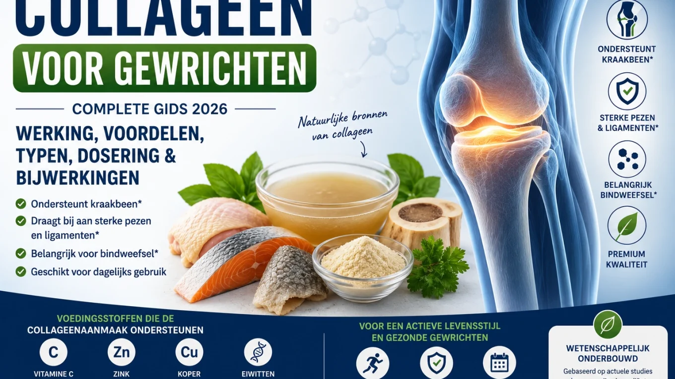 Collageen voor gewrichten ondersteunt gezond kraakbeen, pezen, ligamenten en bindweefsel.