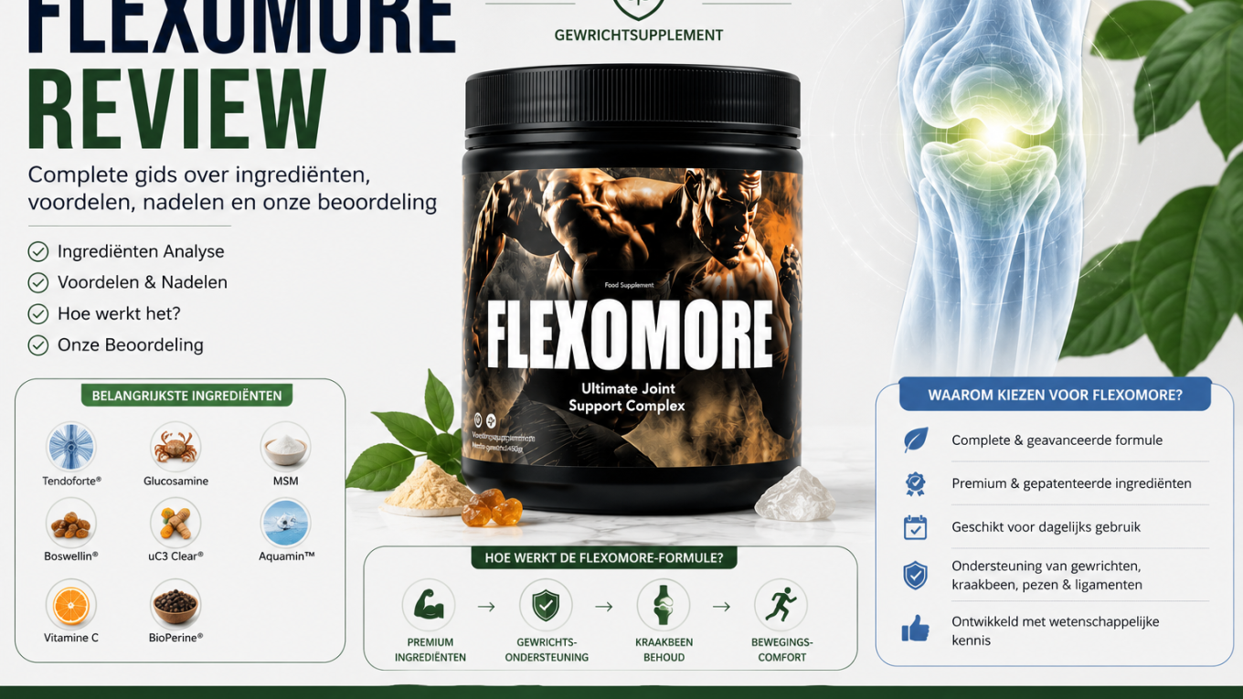 Flexomore Review Nederland – Complete gids over ingrediënten, voordelen, nadelen en beoordeling