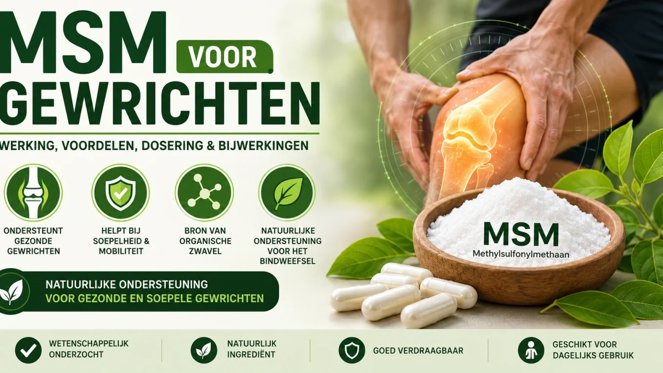 MSM voor gewrichten - werking, voordelen en natuurlijke ondersteuning voor gezonde gewrichten